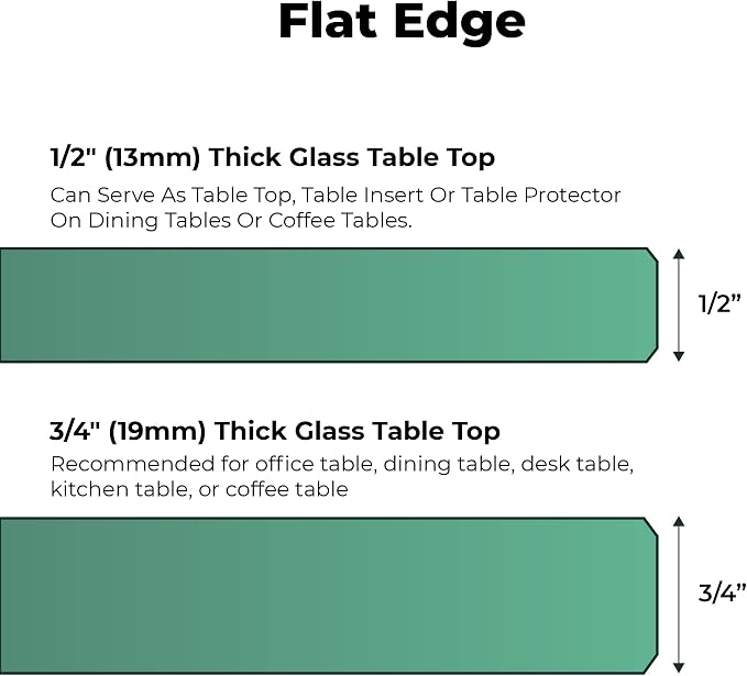 Tempered Glass Table Top 40 Inch Square Flat Edge Clear Surface 1/4 Inch Thick for Home Office or Outdoor Furniture by Fab Glass and Mirror