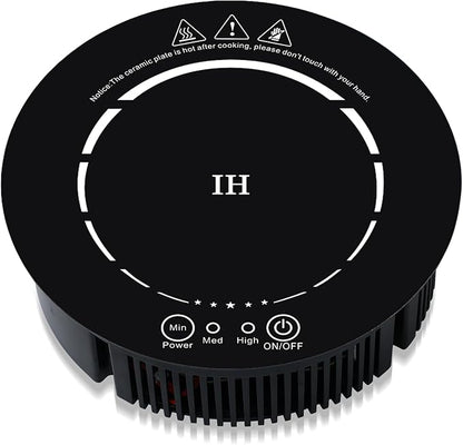 500W / 120V Small Induction Cooktop - 7.7" Mini Portable Countertop Burners Induction Hot Plate Electric Stove for Candle Making, RV, Office, Tea Room, Camp, Tea party