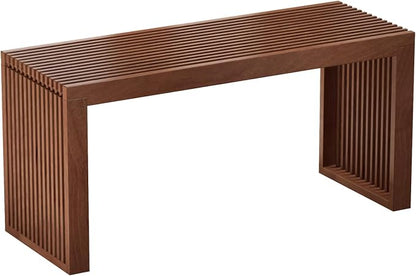 APRTAT Bamboo Dining Bench 35-Inch Indoor Wood Shoe Rack Bench for Entryway | Easy Assemble, Sturdy & Durable,Slatted Design,Versatile Everyday Seating,Living Room Hallway Bedroom Bathroom