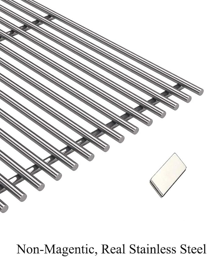 SG528(2-Pack) 19 1/2" 18 Cross rods Stainless Steel Cooking Grates for Weber Genesis E-310 E-320 E-330 S-310 S-320 S-330 EP-320 ESP-310 ESP-320 Gas Grills,DCS and Uniflame Gas Grill Models