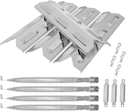BQMAX Grill Parts for Kenmore 4 Burner Grill 146.34611410 146.23678310 146.10016510 146.23679310 146.16142210 146.23673310, Heat Plate & Burner Kit for Kenmore Grill Replacement Parts