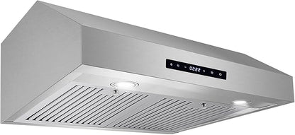 COSMO UMC30 30 in. Haven Collection 380 CFM Ducted Under Cabinet Range Hood, LED Lights, Touch Controls, Stainless Steel