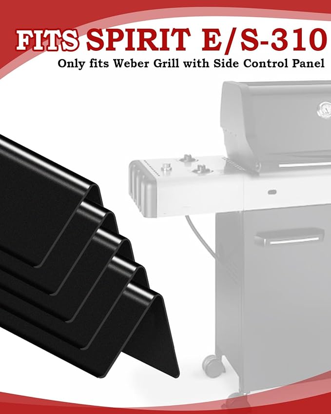 7537 Flavorizer Bars 22.5" for Weber Grill Accessories Spirit 300 Series, Spirit E310 S310 S310 S320 Grill with Side Control, Genesis Silver B Heat Plates Replacement for Weber Grill Part 7536