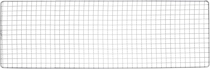 HARFINGTON Square BBQ Grill Net 19x62cm Stainless Steel Cross Wire Barbecue Mesh Mat for Baking Smoking Charcoal Grilling Roasting