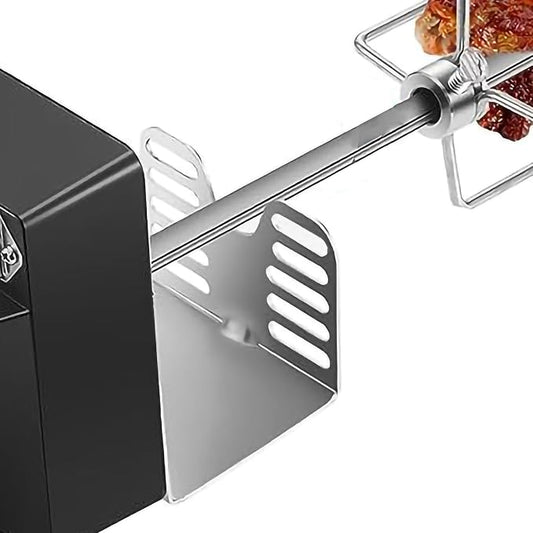 FixtureDisplays® BBQ Grill Stainless Steel Rotisserie Motor Mounting Bracket Set Fits 3" Motors (Bracket Size) May Need Drill Additional Holes on Your Grill 21909-NF