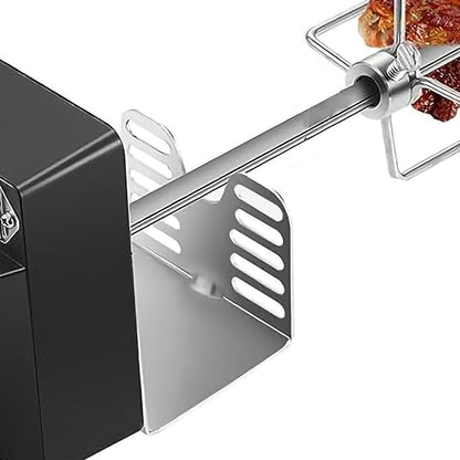 FixtureDisplays® BBQ Grill Stainless Steel Rotisserie Motor Mounting Bracket Set Fits 3" Motors (Bracket Size) May Need Drill Additional Holes on Your Grill 21909-NPF