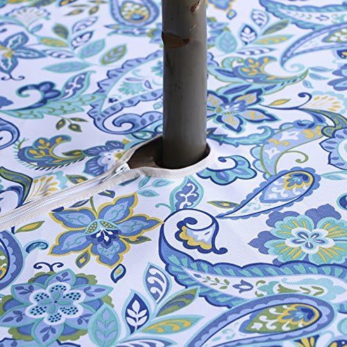 EHouseHome Outdoor Indoor 70inch Round Tablecloth with Umbrella Hole and Zipper, Waterproof Zippered Patio Table Cloths, Spring/Summer Table Covers for Backyard Circular Table/BBQs/Picnic