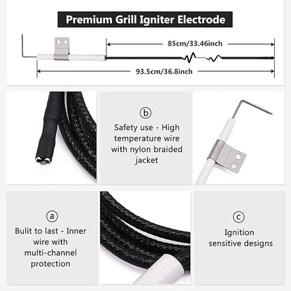 Grill Replacement Parts for Nexgrill 4 Burner 720-0830H, 720-0783E, 5 Burner 720-0888, 720-0888N, Burner Tubes, Heat Shield Tent Plates and Igniters Replacement Kit for Home Depot Nexgrill 720-0830H.