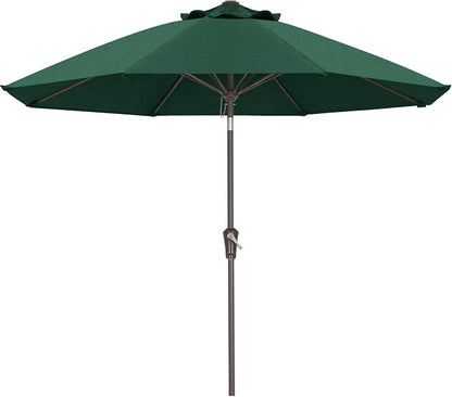 ABCCANOPY 10-Year No Fading 9FT Acrylic Outdoor Patio Umbrella(Green) | Fade & UV Resistant Fabric,8 Fiberglass Ribs，Wind Vent，Crank Lift & Tilt,Outdoor Table Umbrella for Deck,Backyard,Yard