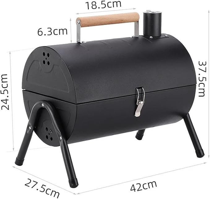 Portable Charcoal Grill,Tabletop Charcoal BBQ Grill For Outdoor Cooking Camping,Picnics,Backyard,(Black)