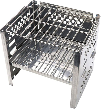 Yardwe Stainless Steel Bbq Grill Portable Charcoal Grill for Camping Accessory