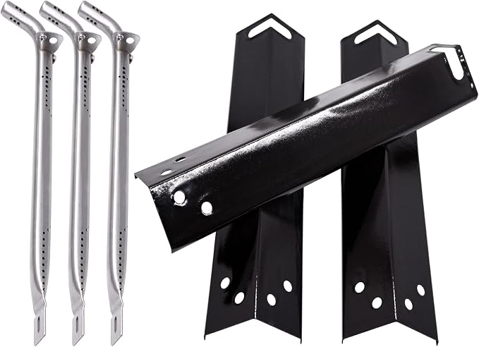 Expert Grill XG10-101-002-02 3-Burner Gas Grill Parts - 3-Pack Heat Plates and Burner Tubes