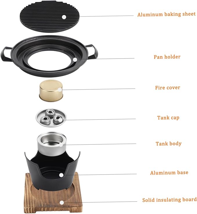 Korean BBQ Grill, Smokeless Non-stick Tabletop Charcoal Grill, Easy to Assemble Portable BBQ Grill for Home, Picnics, Camping and Outdoor Gatherings Charcoal Grill Smokeless Charcoal Grill Barbecue