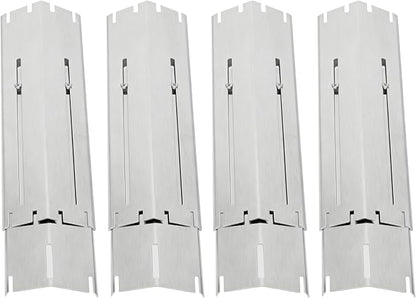 Universal Grill Heat Plates Extends from 11.75" up to 21", Stainless Steel Heat Shield, for Flame Tamer Replacement Parts for Gas BBQ(4 Pack)