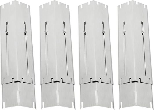 Universal Grill Heat Plates Extends from 11.75" up to 21", Stainless Steel Heat Shield, for Flame Tamer Replacement Parts for Gas BBQ(4 Pack)