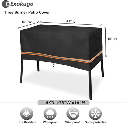 Three Burner Patio Cover for Fits Camp Chef 3 Burners Stove PRO90, SPG90B, TB90LW, TB90LWG, TB90LWG15,for Camp Chef Accessories