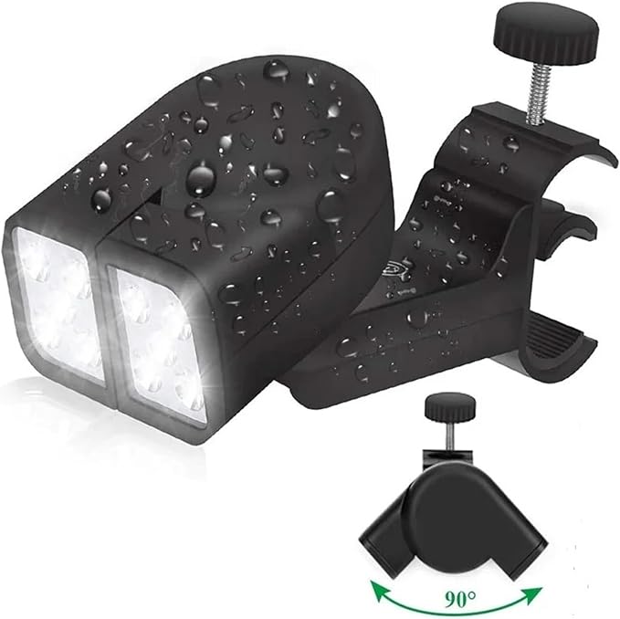 Double Head Grill Lights, Heat Resistant LED Lamp, Multifunctional Rotatable Light, for BBQ Night Fishing