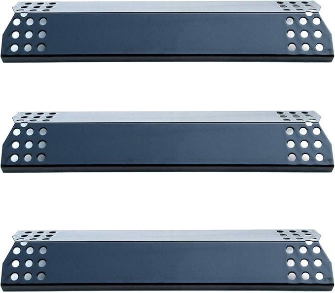 Parts DP129 (3-Pack) Porcelain Steel Heat Shield/Heat Plates Replacement for Sunbeam, Nexgrill, Grill Master, Charbroil, Kitchen Aid, Members Mark, Uberhaus Gas Grill Models