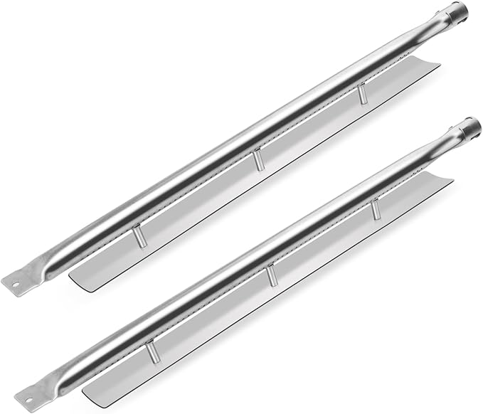 24" Stainless Steel Burner Tubes Replacement for Viking VGBQ530-4RT/E, VGBQ5304RE, VGBQ5304RT, VGBQ530T, VGBQ532-3RT/E, VGBQ5323RE, VGBQ5323RE1, VGBQ532T, VGIQ300-2RT, VGIQ410, 2 Pack