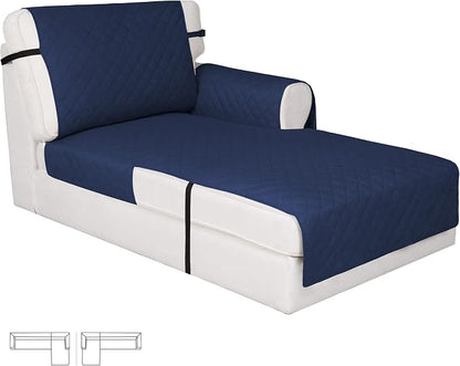 Easy-Going Reversible Couch Cover, Chaise Lounge, Navy/Navy | Machine Washable Slipcover For Dogs, Water Resistant Furniture Mat For Living Room, Non-Slip Sofa Cover, Pet Friendly