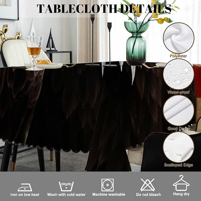 Swono Tablecloth 52"X70" Bald Eagle, Bird Bald Eagle On Grunge American Flag Rectangle Table Cover Anti-Oil Tablecloth for Dining Tables, Parties, Wedding and Banquet Decoration