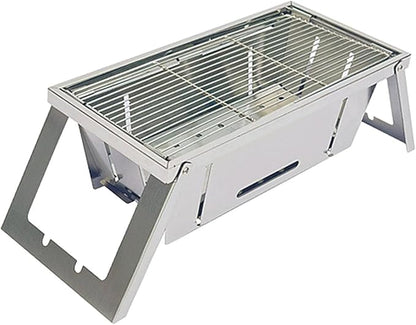 Folding Grill Barbecue Grill with Carrying Bag Outdoor Cooking Portable Charcoal Grill Tabletop Bbq Charcoal Grill for Party Camping Backyard Picnic, 57.5x21.5cm