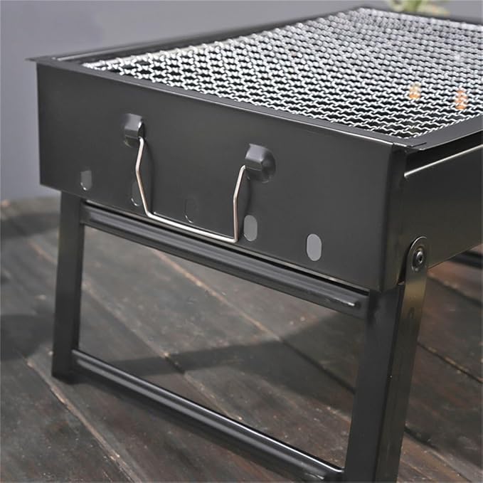 Portable Charcoal Grill for Camping BBQ Grills Outdoor Barbecue Grill, Skewer Net Carbon Barbecue,Heat Quickly & Evenly, Easy Clean,39 * 30.5 * 21.5Cm-D