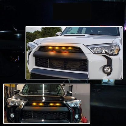 4pcs Amber LED Grille Lights for 2014-2019 Toyota 4Runner TRD Pro Grille SR5 TRD Off-Road Limited TRO Pro