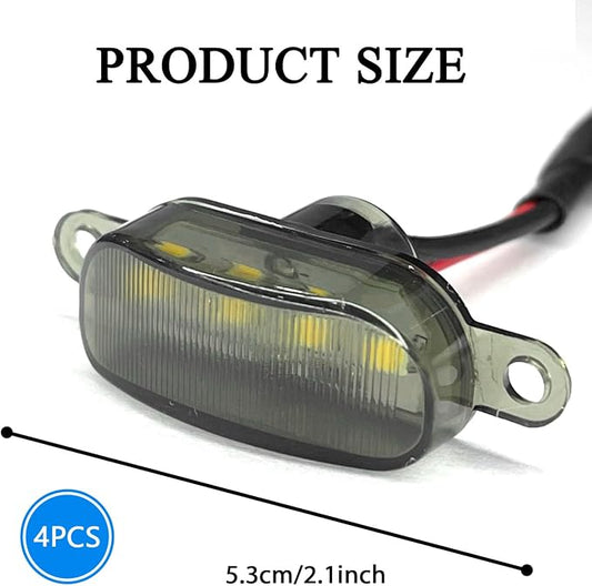 4 PCS Grille Lights for Trucks, Amber LED Lights with Wiring Harness, Waterproof Car Front Grille Raptor Style Trim Lamps for Ford F150 F250 F350 Dodge Ram 1500, Car Accessories (Black & White)