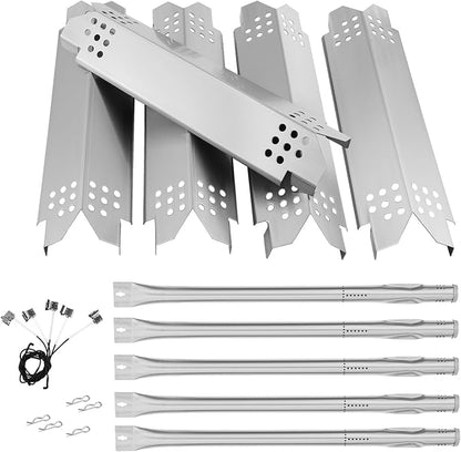 Grill Parts for Nexgrill Evolution Infrared Plus 5-Burner 720-0882A 720-0882AE 730-0882 730-0882AE, Heat Shield and Burner for Nexgrill Replacement Parts 5 Burner 720-0882A