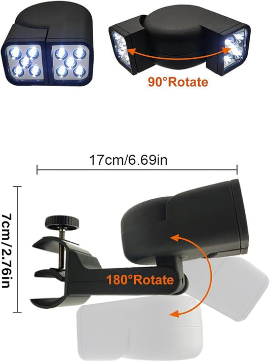 Generic Barbecue Lights for Grilling, Super Bright 10 LED Lamp with 100LM Heat Proof Aluminum Alloy, Rotatable 90 Degrees for Outdoor Cooking (Black)