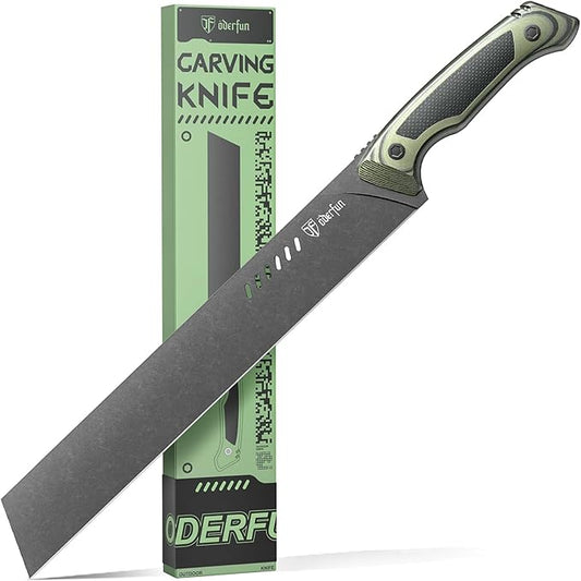 12 Inch Slicing Carving Knife - Rust-Resistant Full-Tang Steel, G10 Non-Slip Outdoor Handle - BBQ & Brisket Knife for Spanish Ham, Turkey - Professional Chef Knife-Gift For Men Dad Father