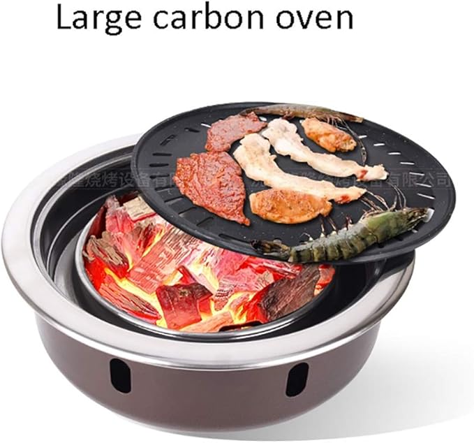 BBQ Barbeque Barbecue Grill,Charcoal Grill,High-end Barbecue Grill,Split Type,Indoor and Outdoor,4-8 People,5 Styles (Color : E)