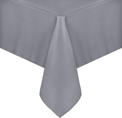sancua Square Tablecloth - 70 x 70 Inch - Water Resistant Spill Proof Washable Polyester Table Cloth, Decorative Fabric Table Cover for Dining Tables, Buffet Parties and Camping, Light Grey