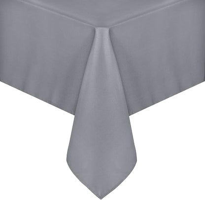 sancua Rectangle Tablecloth - 60 x 84 Inch - Stain and Wrinkle Resistant Washable Polyester Table Cloth, Decorative Fabric Table Cover for Dining Tables, Buffet Parties and Camping, Light Grey