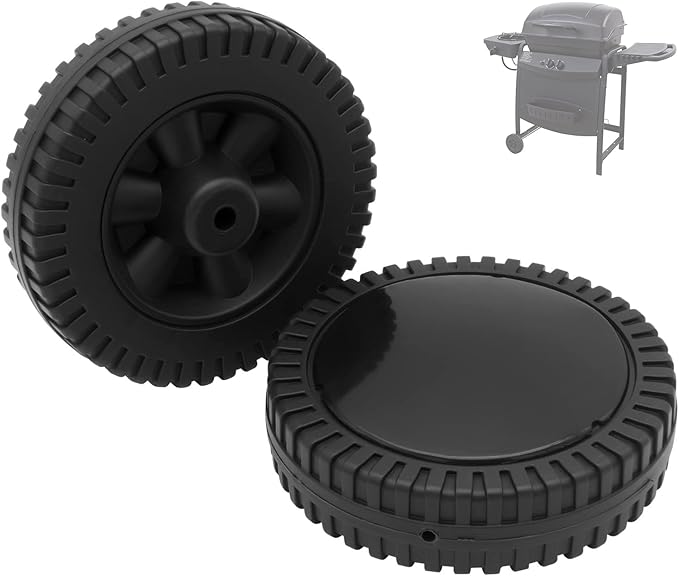 6 Inch G206-0025-W1 Grill Wheels Replacement Parts for Charbroil Various Models 463377319 463620415 463720114 463720113 463611212 Thermos 461630509 461670719 461771119
