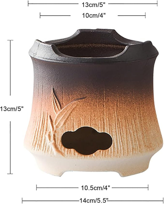 Clay Stove - Versatile Wood Burning Camping Stove for Charcoal, Alcohol & Oil Lamps - Small Portable Clay Grilling Stove for Outdoor Cooking, BBQ & Backyard Use