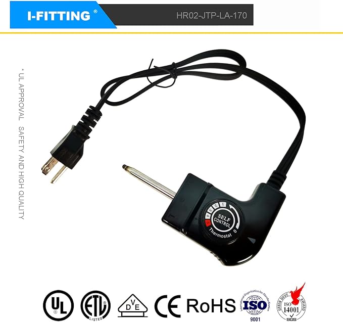 Thermostat Probe Cord for Masterbuilt Electric Smoker 15A 125V | Fits Masterbuilt electric smokers, grills, fryers & skillets. 15A/125V adjustable thermostat probe controls heat safely.