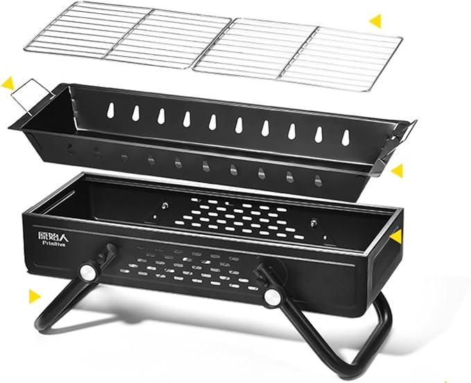 Portable Charcoal Grills Outdoor BBQ Grill Home BBQ Grill BBQ Grill Camping BBQ Rack Small BBQ Grill Portable Folding BBQ Grill for Outdoor Backyard Picnic Home ( Color : B , Size : 56*24.6*19.9cm )