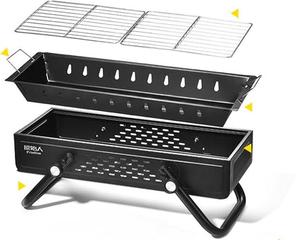 Charcoal Grills Outdoor BBQ Grill Home BBQ Grill BBQ Grill Camping BBQ Rack Small BBQ Grill Portable Folding BBQ Grill (Color : B, Size : 56 * 24.6 * 19.9cm)