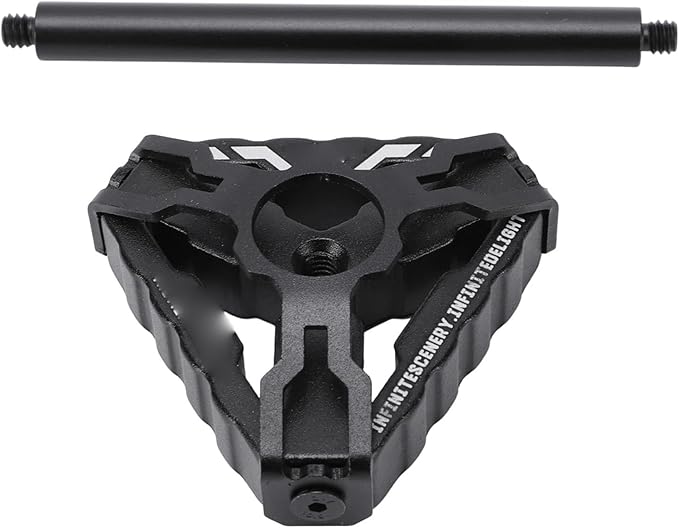 AMONIDA Outdoor Lightweight Aluminum Alloy Camping Lamp Stand for Picnic Hiking Backpacking Fishing BBQ, Portable Light Holder for Garden