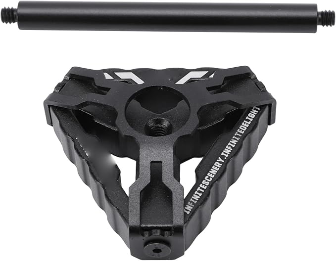 Keenso Outdoor Camping Lamp Stand Aluminum Alloy Camping Light Holder with Triangular Base Portable Light Support for Hiking Picnic Backpacking Fishing Garden BBQ