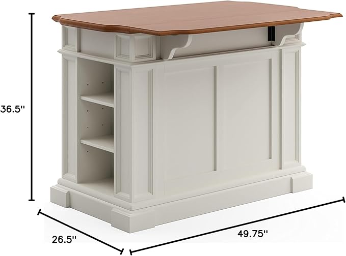 homestyles Americana Off-White Kitchen Island