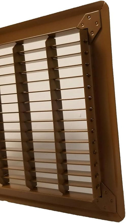 Imperial RG0668 10 x 28-Inch Heavy Gauge Steel Floor Return Air Grille, Brown