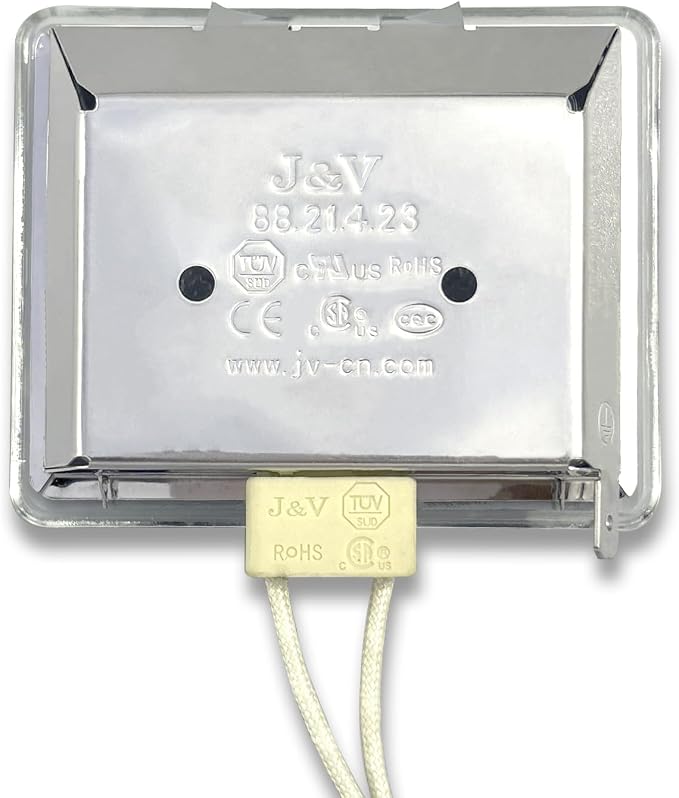 J&V bedebur Oven Lighting Assembly with High Temperatur Materials for BBQ Grill, Oven Light Bulb Replacement, Halogen Bulb 120V 40W