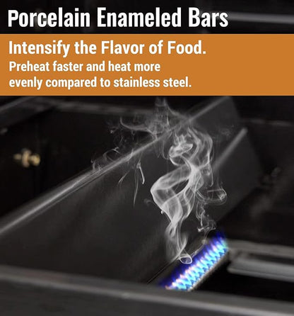 7635 15.3" Flavorizer Bars for Weber Spirit 2 Grill Parts, Grill Replacement Parts for Weber GS4 Spirit II E210 S210 E220 S220 Grills, for Weber GS4 Grill Parts 67045, Porcelain-enameled, 3-Pack