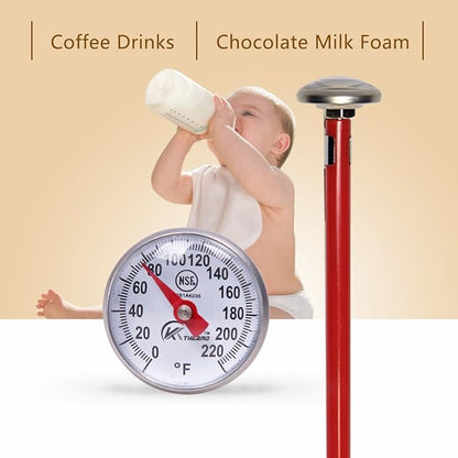 Instant Read 1-Inch Dial Thermometer(4-Pack),Best for The Coffee Drinks,Chocolate Milk Foam