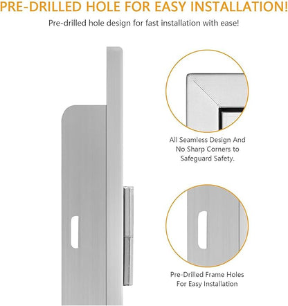 BBQ Future 17W x 24H Outdoor Kitchen Access Door, Stainless Steel Cabinets Vertical Grill Single Door for Grilling Station or Commercial BBQ Island, Outside Grill Door with Magnet