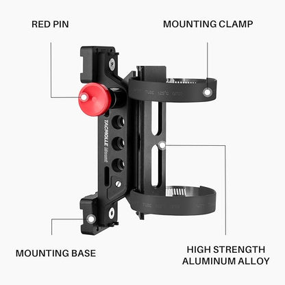 Rigid MOLLE Panel Fire Extinguisher Mount – Quick Release Fire Extinguisher Bracket with 4 Adjustable Clamps, Fits MOLLE Panels for Vehicles