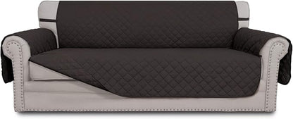 Easy-Going Reversible Couch Cover, 3 Cushion Sofa, Chocolate/Chocolate | Large, Washable Slipcover For Dogs, Water Resistant Furniture Mat For Living Room, Non-Slip Sofa Cover, Pet Friendly